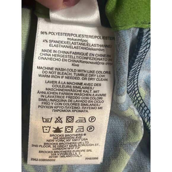 NWT Brooks Brothers Resort Wear pant Set green turquoise, size medium, MSRP $226 - Picture 12 of 16